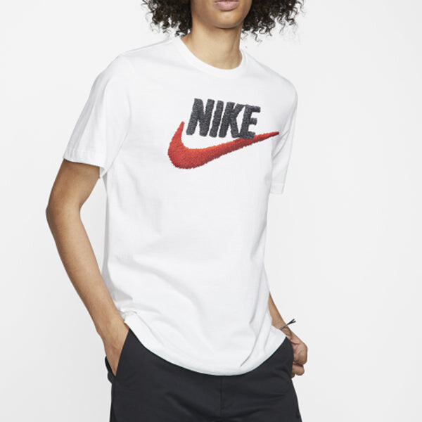 Футболка logo round neck short sleeve white Nike, белый — фото 2