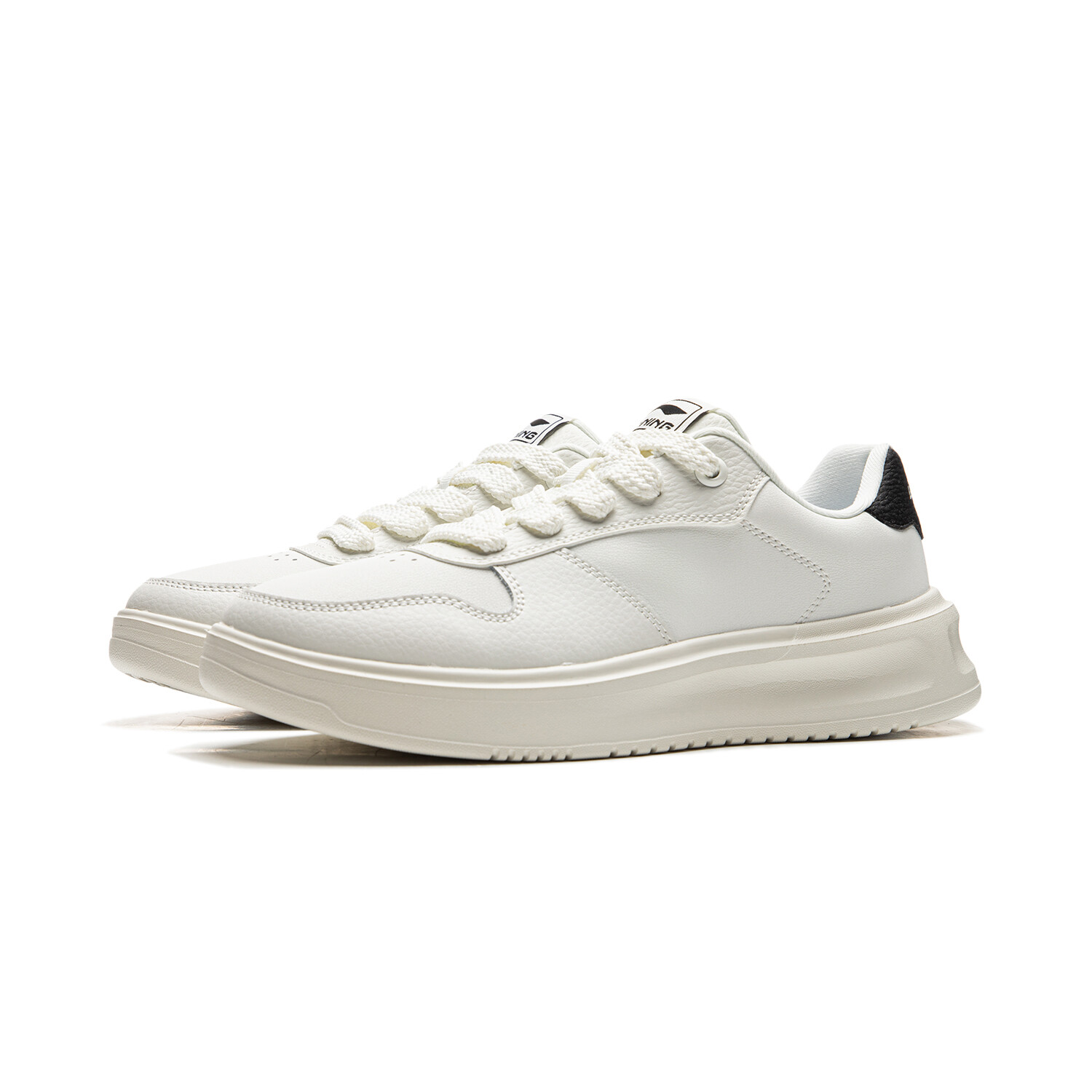 Кроссовки LINING Sky Cloud Skateboarding Shoes Men Low-top White/Black, белый/черный — фото 3