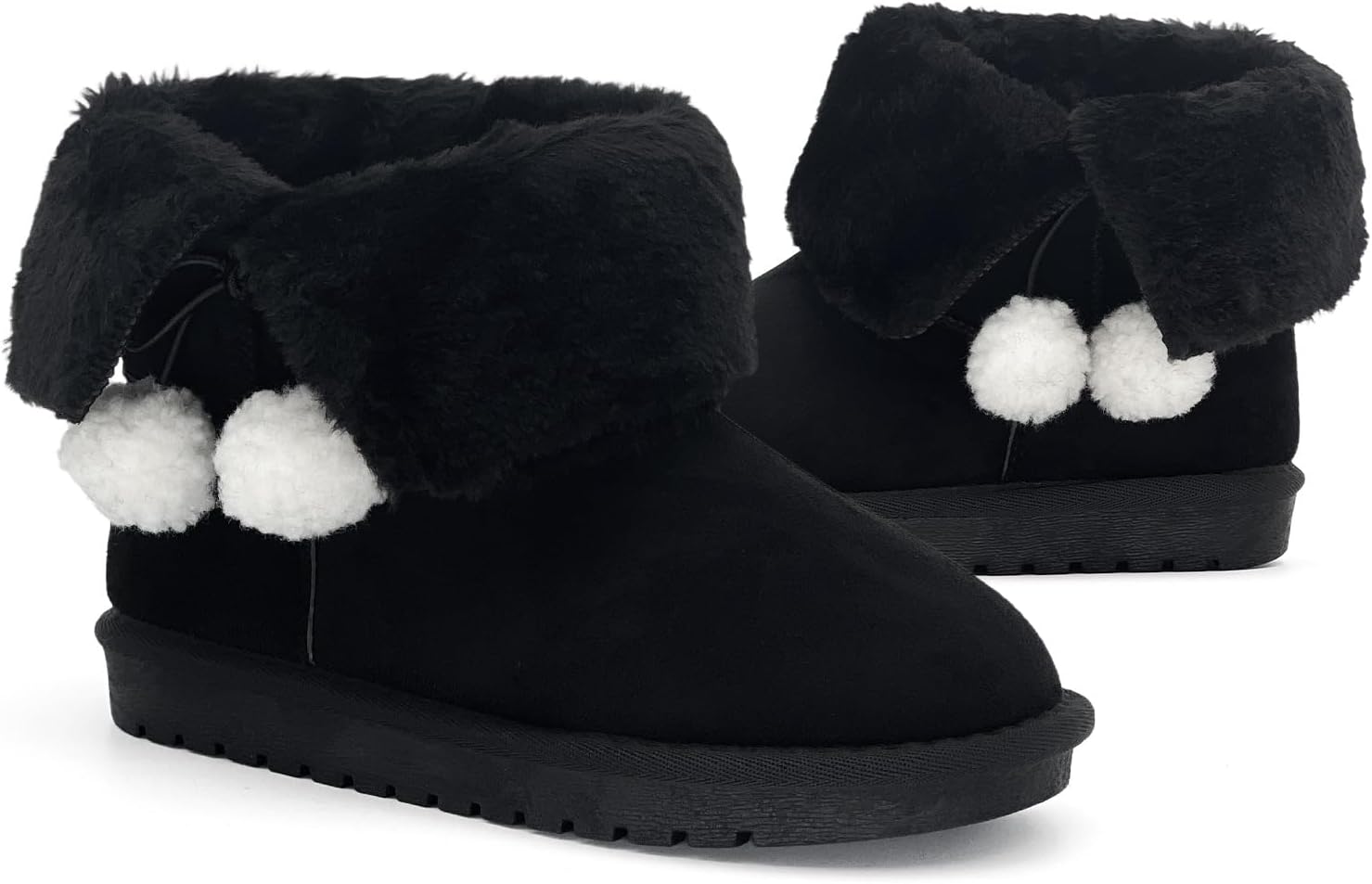 

Детские зимние ботинки Sharllen для девочек, теплые снежные ботинки для малышей, уютные пушистые ботильоны для детей, уличная модная обувь для мальчиков и девочек, обувь для маленьких и больших детей, Black