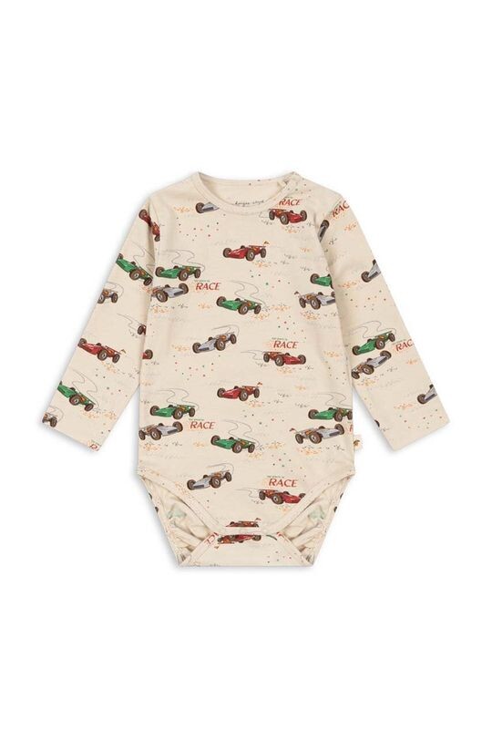 

Боди для малышей BASIC LS BODY GOTS из хлопка, бежевый