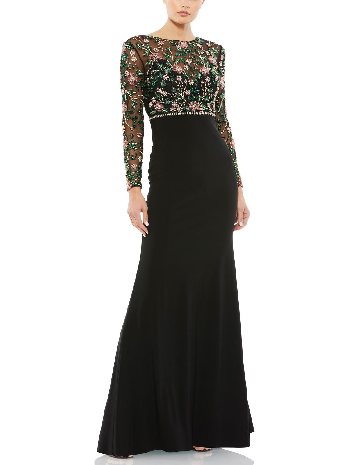 

Женское вечернее платье с цветочным узором Mac Duggal