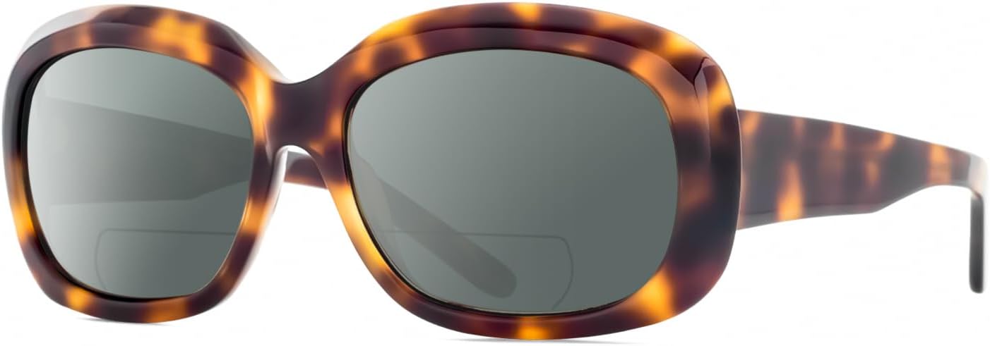

Женские овальные поляризованные бифокальные солнцезащитные очки для чтения Woma, модные, прочные, стильные, современные, спортивные Reptile, Burl Wood Tortoise Havana/Smoke Grey