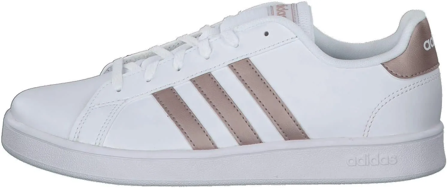 Детские теннисные кроссовки унисекс Grand Court Lifestyle на шнуровке adidas, белый — фото 2