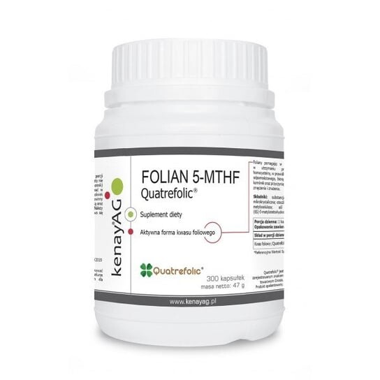 

KenayAg FOLIAN 5-MTHF (активная фолиевая кислота) Quatrefolic (300 капсул) - биологически активная добавка