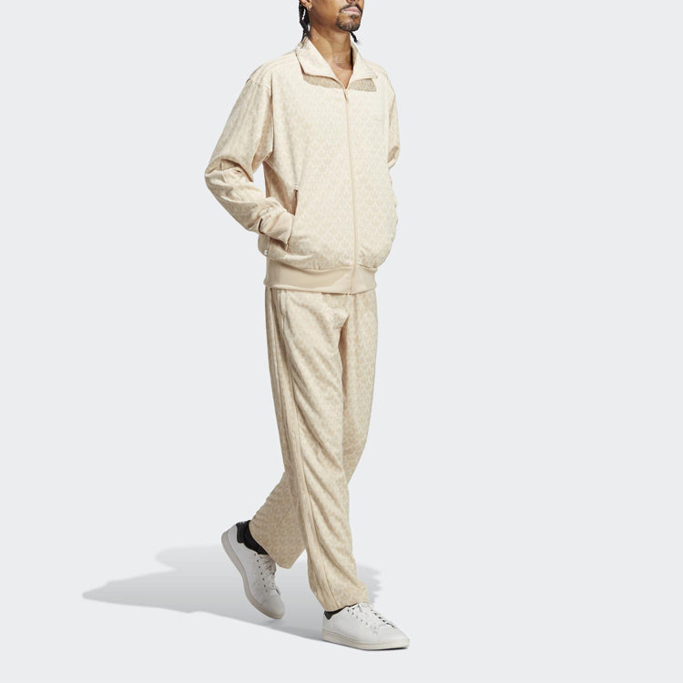 Спортивные брюки adidas Graphics Monogram Track Pants 'Cream', бежевый — фото 4