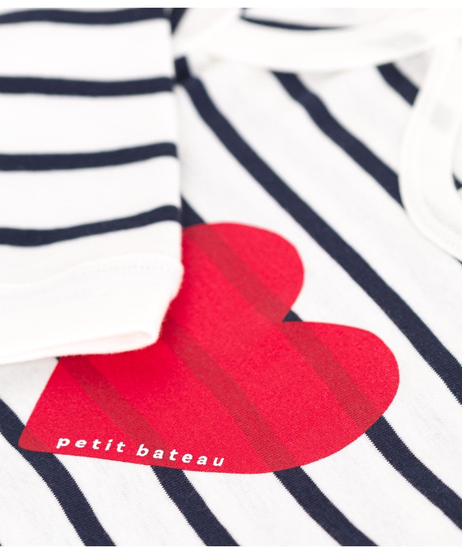 Комбинезон без застежек Petit Bateau, Off-white/Navy — фото 4