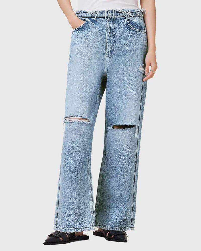 

Джинсы Allsaints Blake с потертостями цвета светло-индиго