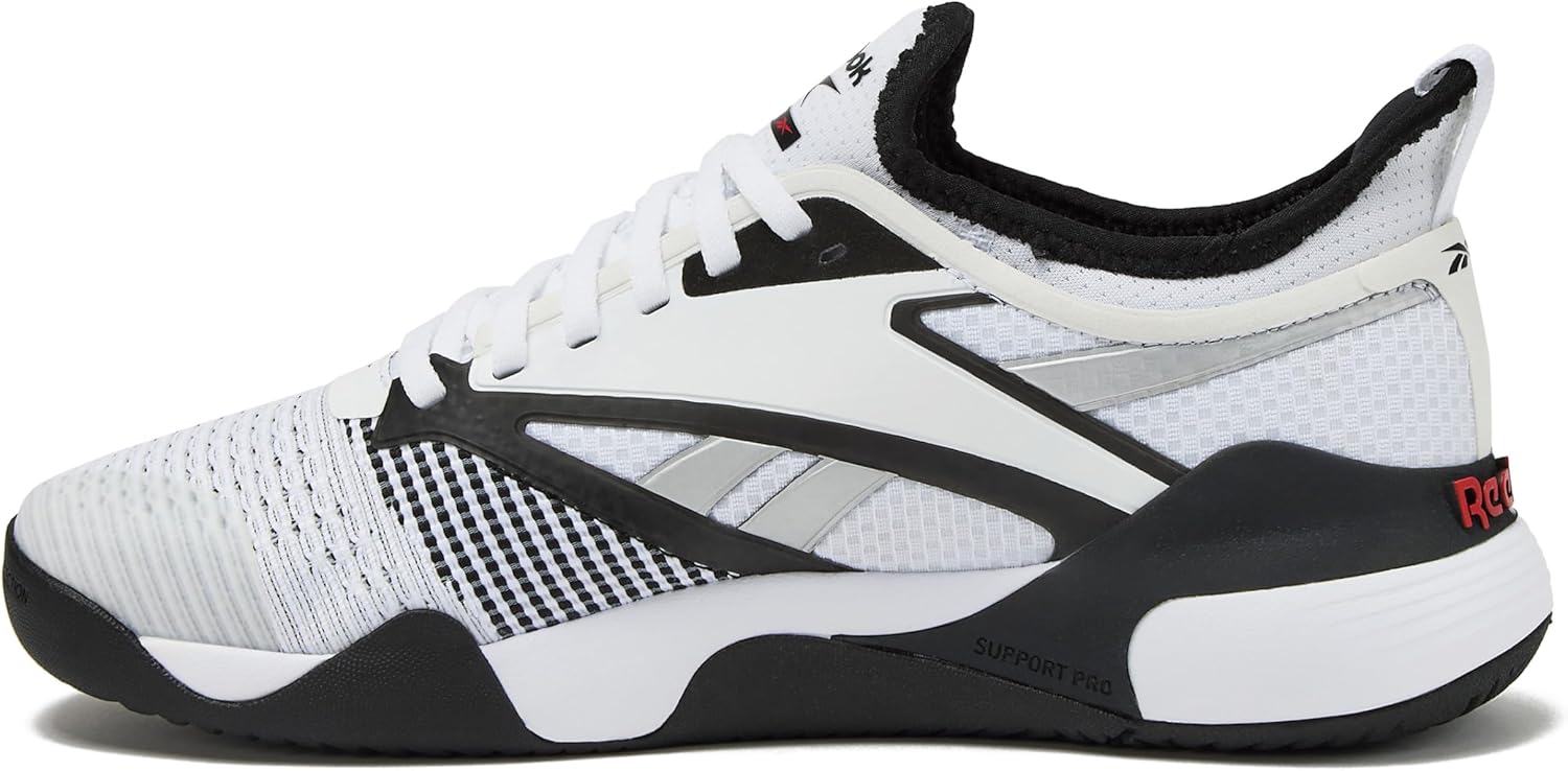 Мужские спортивные кроссовки Reebok Nano Court для пикубола, белый/черный — фото 3