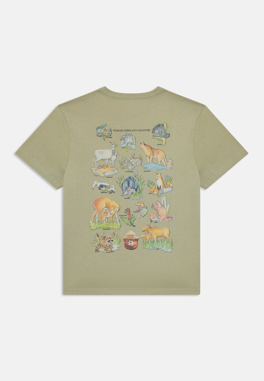 Футболка с принтом ANIMAL UNISEX Element, светло-зеленый — фото 2