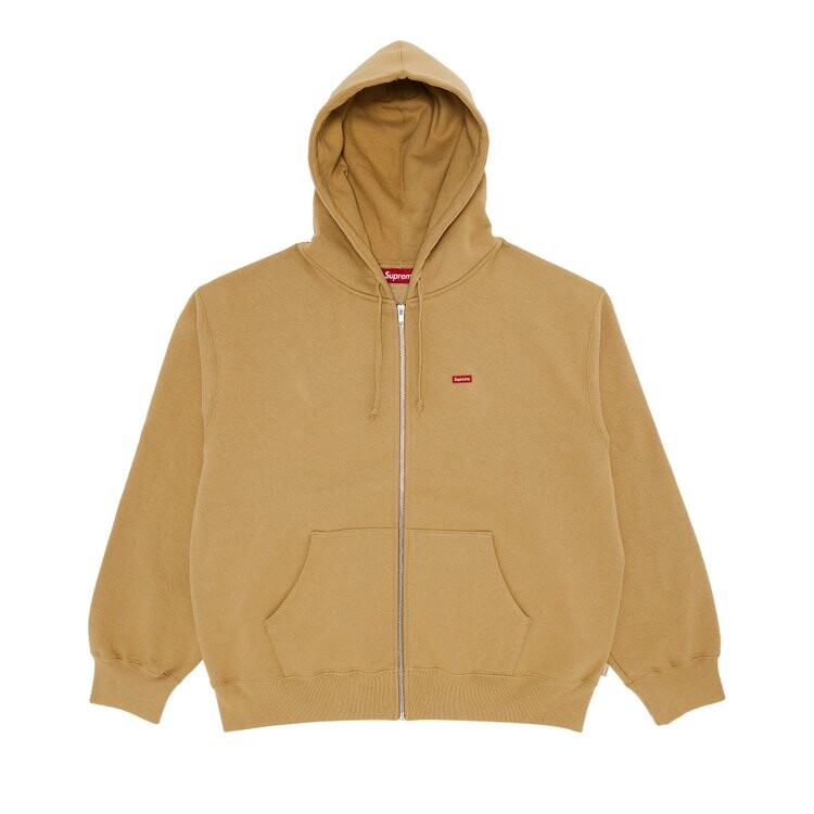 

Толстовка Supreme Small Box Zip Up Hooded Sweatshirt, цвет Dark Tan