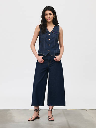 

Женские джинсы-кюлоты XL Levi's, цвет Shaded View - Dark Wash