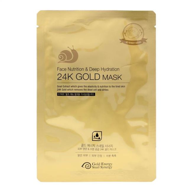 

Маска для лица из золота 24 карата Gold Energy Snail Synergy, 33 мл