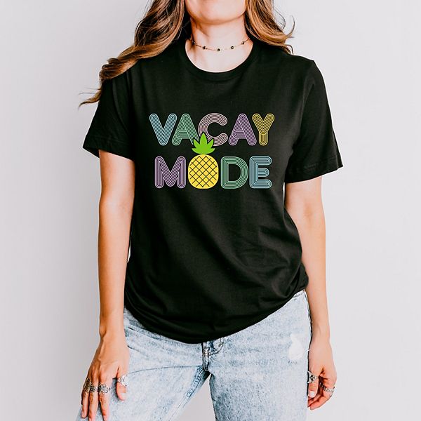 

Футболка с коротким рукавом Vacay mode с ананасом Simply Sage Market, Black, Черный, Футболка с коротким рукавом Vacay mode с ананасом Simply Sage Market, Black