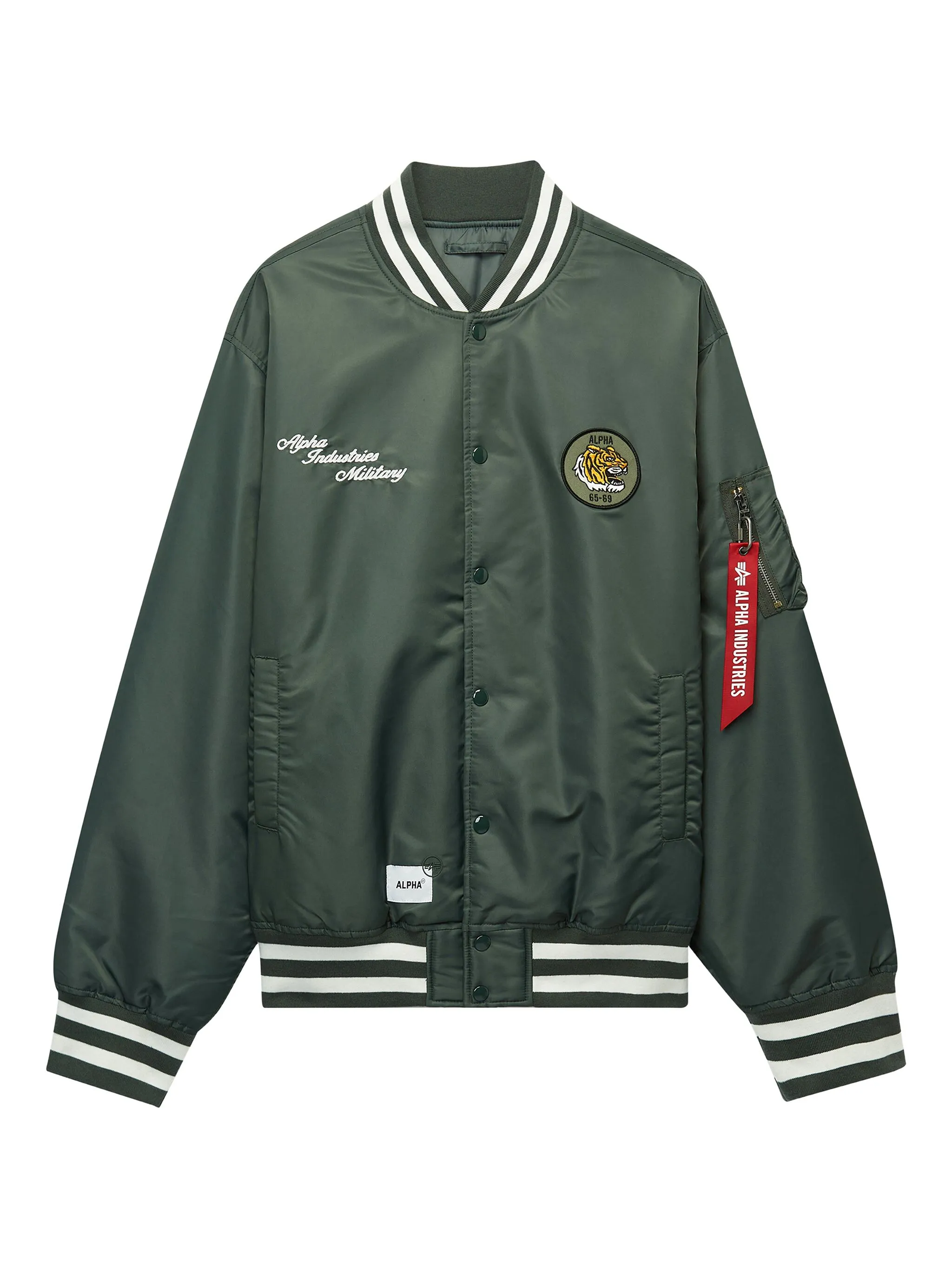 

Бомбер с нашивкой Alpha Industries, зеленый