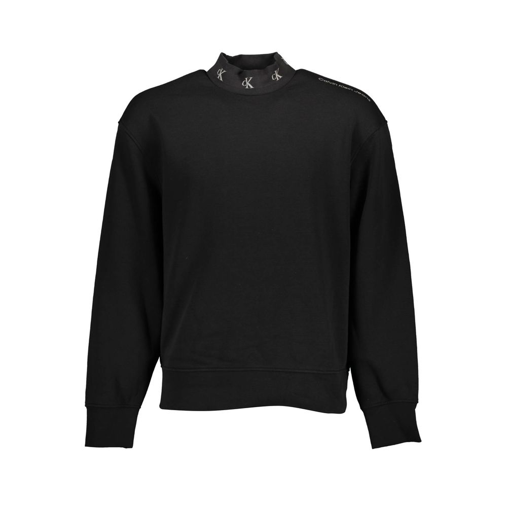 Черный хлопковый мужской свитер Calvin Klein