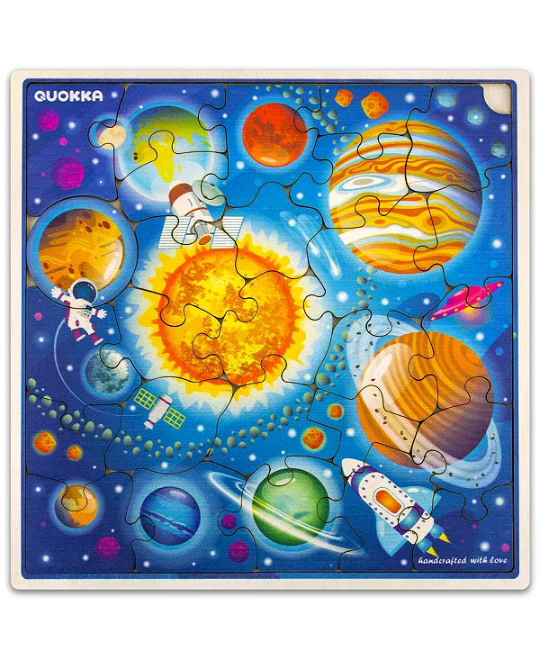 

Деревянные пазлы для малышей 3-5 лет, 28 деталей – игрушки-животные Quokka, space