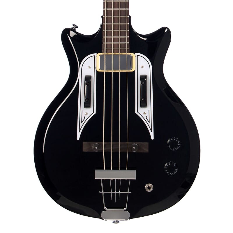 

Басс гитара Airline Guitars Pocket Bass - Black - Vintage Reissue electric bass guitar - NEW!