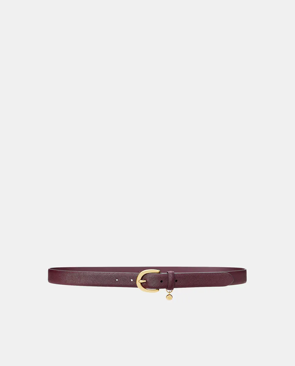 

Lauren Ralph Lauren женский ремень из сафьяновой кожи, бордовый