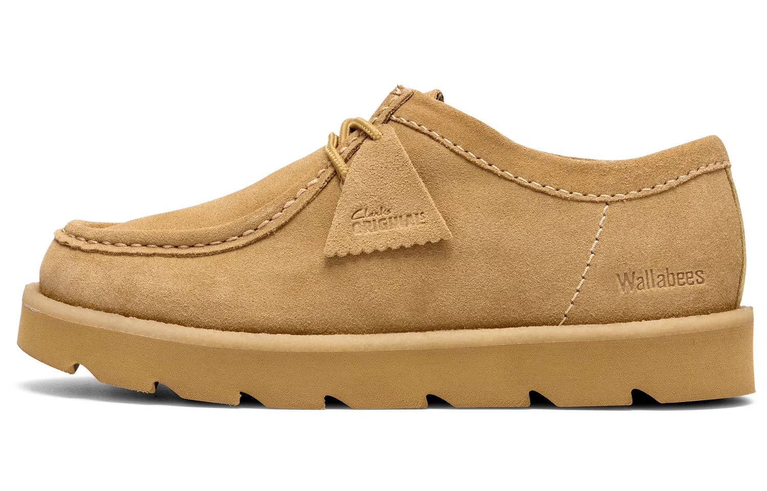 Clarks Meare Walla Cow Split Leather Casual Shoes Men's Yellow
