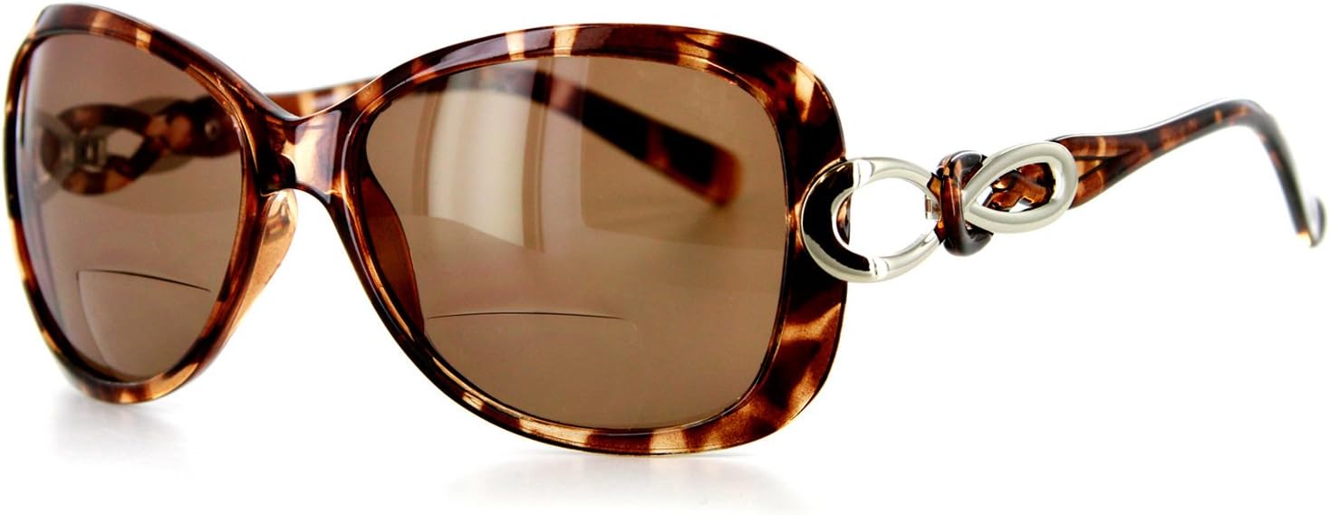 

Модные бифокальные солнцезащитные очки Aloha Eyewear Sao Paulo с большими линзами и оправой - 55 мм x 12 мм x 124 мм (черепаховый цвет +1,50 мм), Tortoise W/ Amber Lens