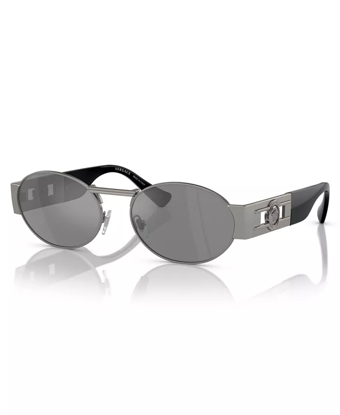 

Унисекс металлические овальные солнцезащитные очки, VE2264 Versace, серебро