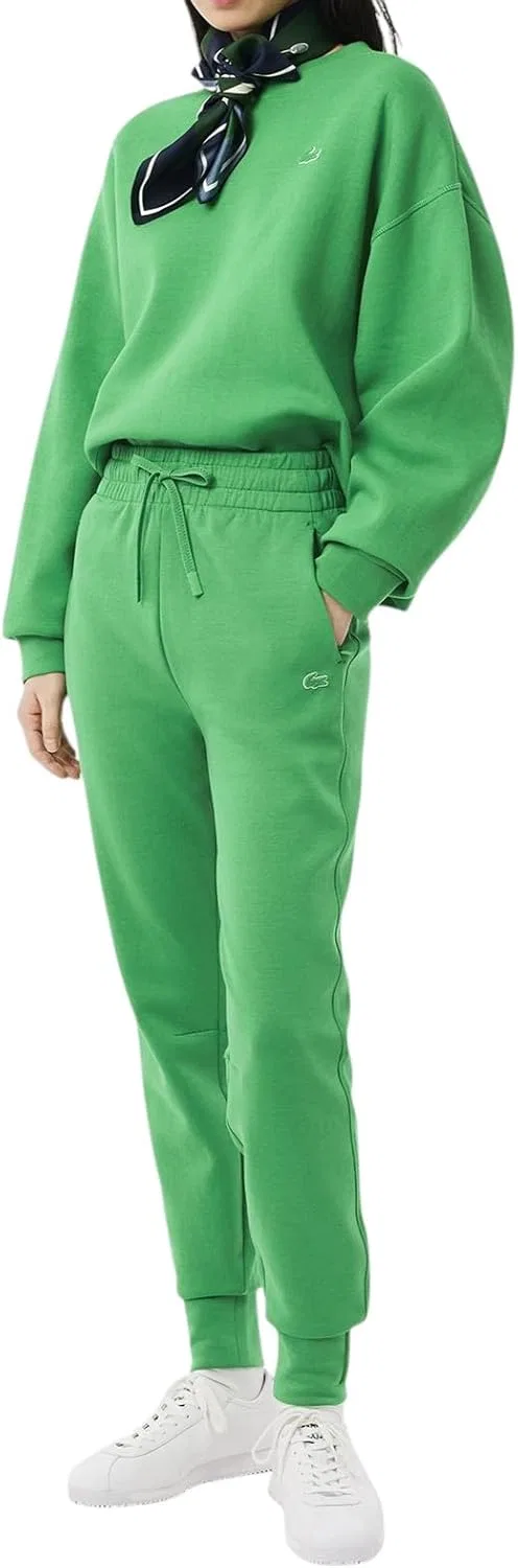 Спортивные брюки Lacoste Calathea Green, зауженный крой, зеленый