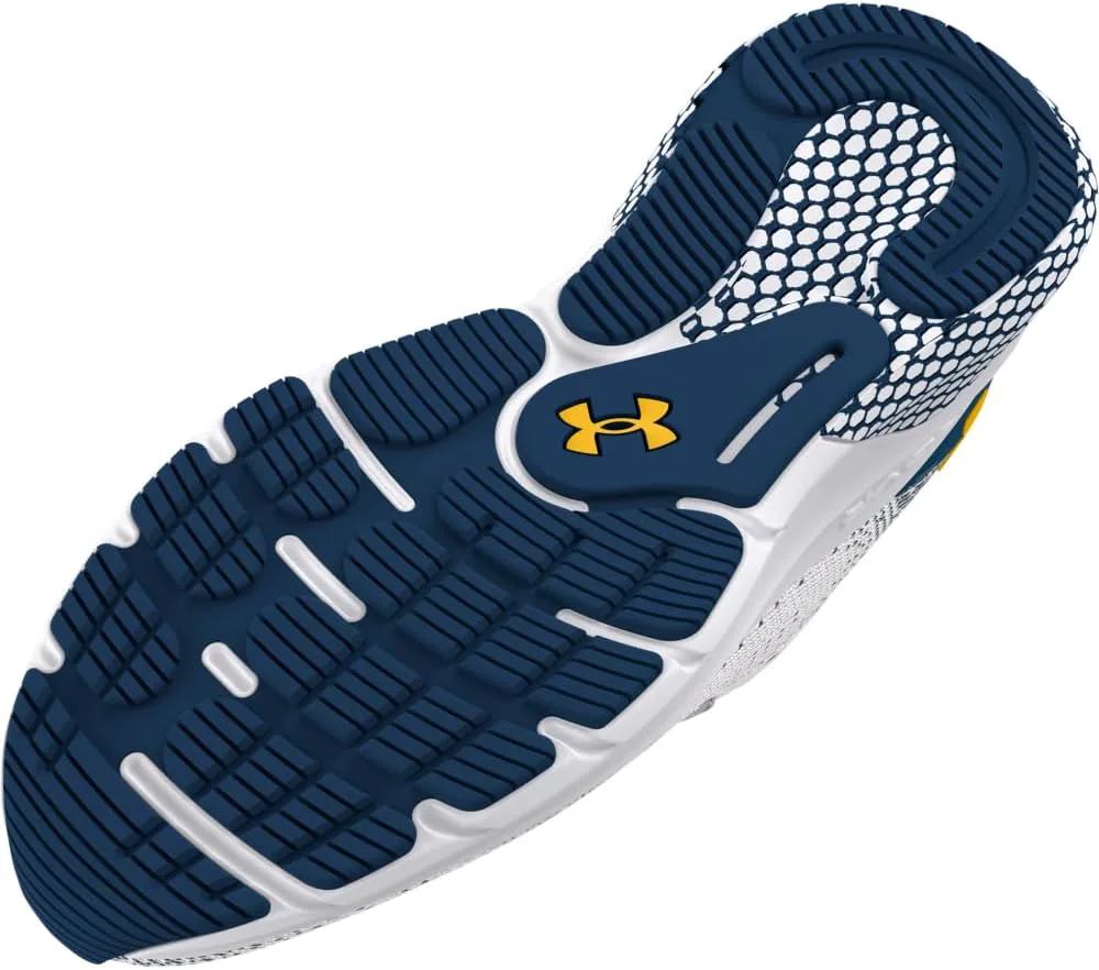 Мужские беговые кроссовки Under Armour HOVR Turbulence 2, белый/синий/золотой — фото 3
