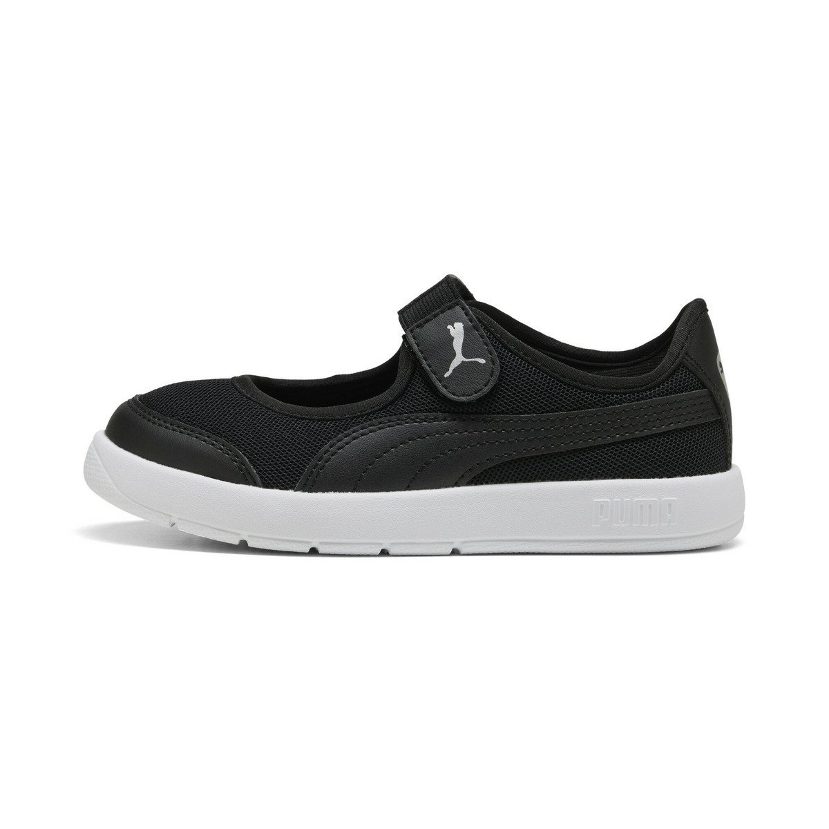 Детские кроссовки Courtflex V3 Lina для девочек, размеры 17-21 см. Puma, PUMA Black-PUMA