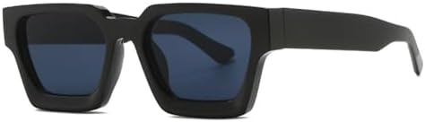 

Квадратные солнцезащитные очки 2027 для женщин и мужчин, модные солнцезащитные очки в винтажном стиле, панк, маленькие очки с оправой, защита от УФ-излучения UV400 MTZJH, Black Black