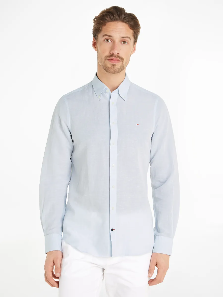 

Рубашка с длинными рукавами Tommy Hilfiger "CL W-CO LINEN SOLID SF SHIRT", голубой