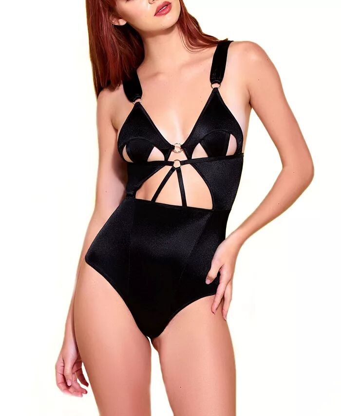 

Женское нижнее белье Betty Satin Caged, цельное боди Hauty, черный