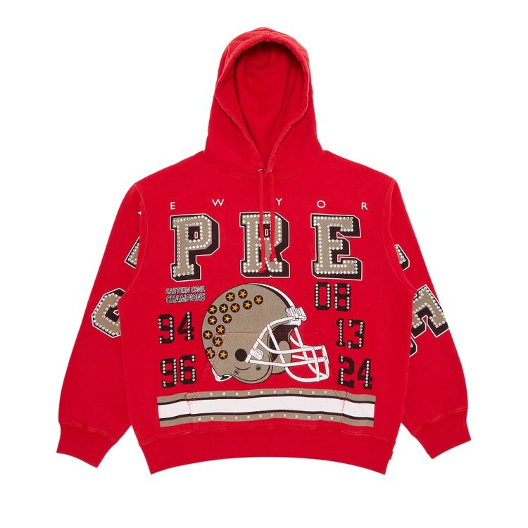 

Толстовка Supreme Champions Studded Hooded Sweatshirt, красный