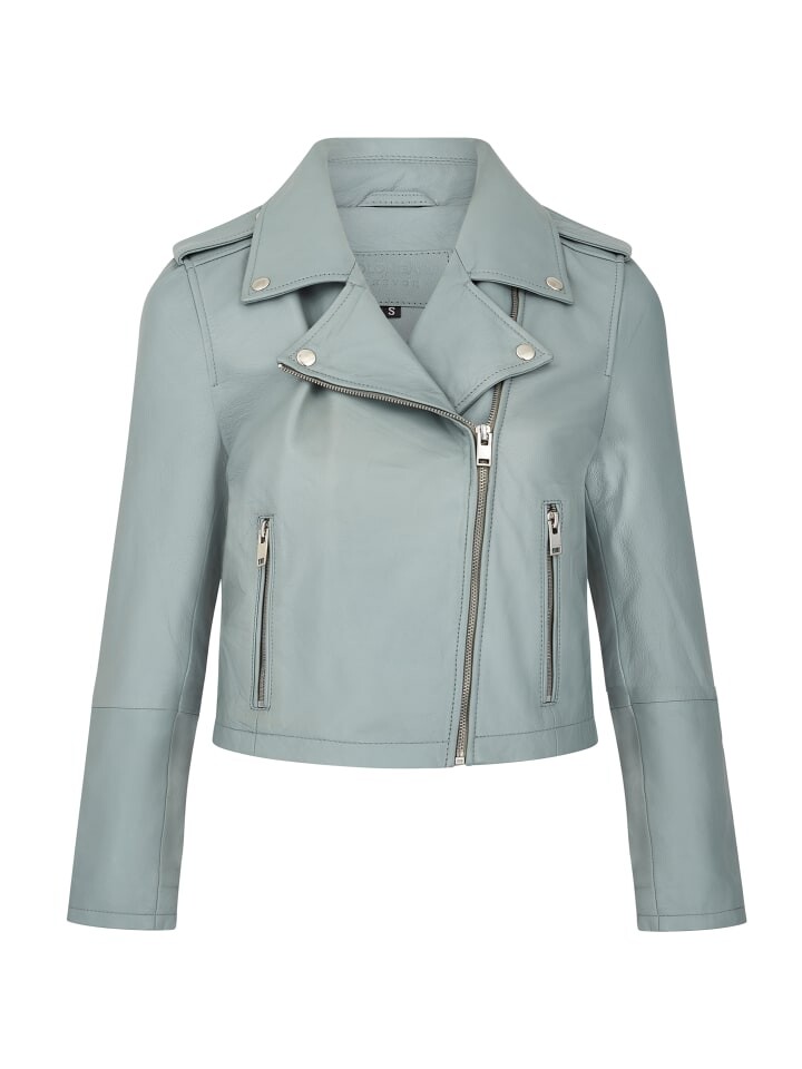 

Кожаная куртка Bolongaro Trevor Olivia Biker, цвет millieu green
