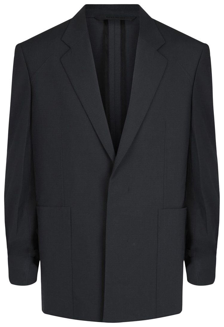 

Блейзер Givenchy свободного кроя с одной пуговицей, серый