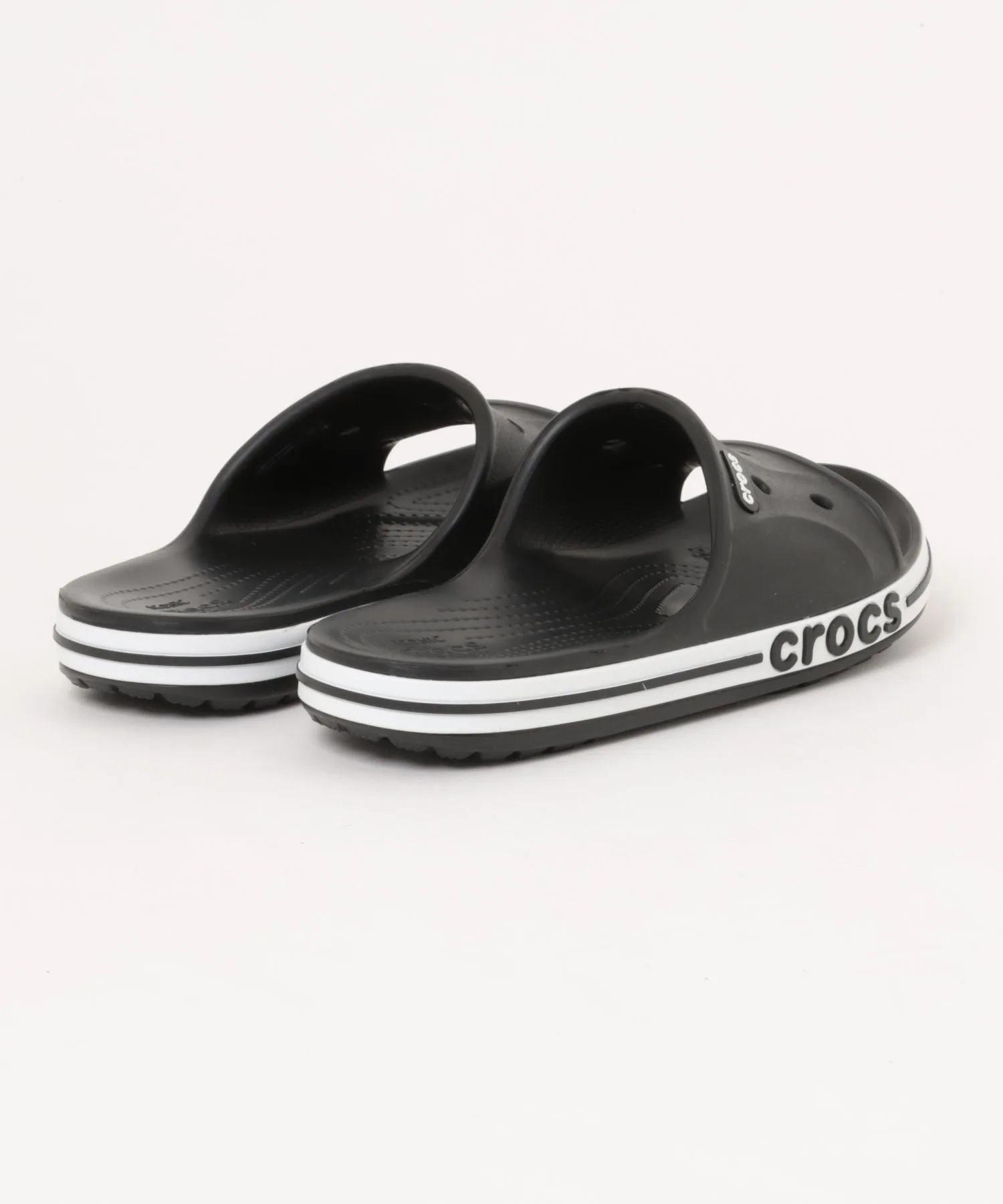 Сандалии для мужчин и женщин с комфортной подошвой Crocs BAYABAND SLIDE Navy — фото 2