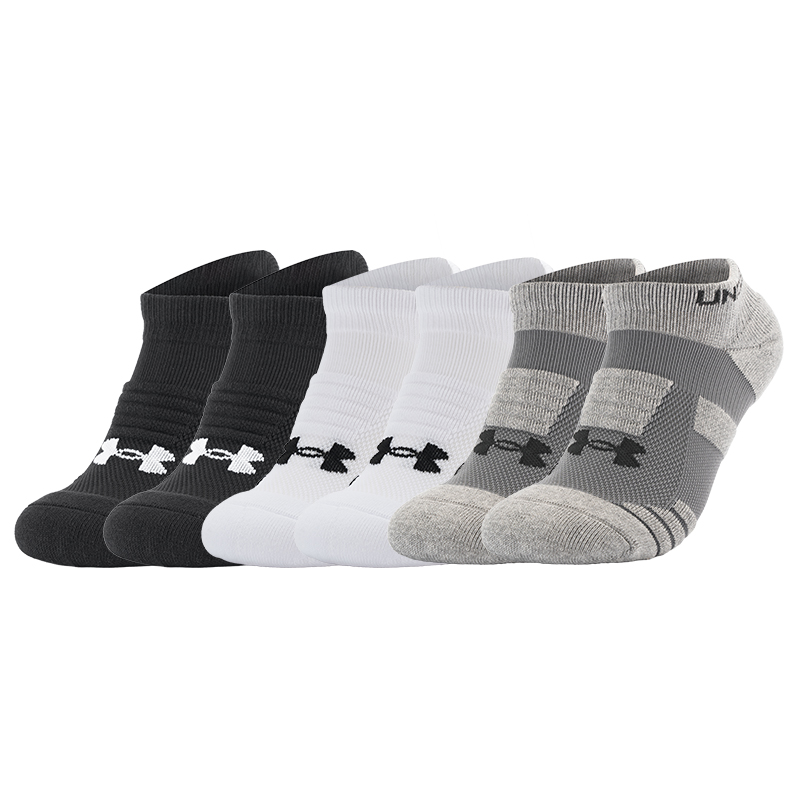 

Женские носки до щиколотки 3 пары Under Armour, черный/белый/серый