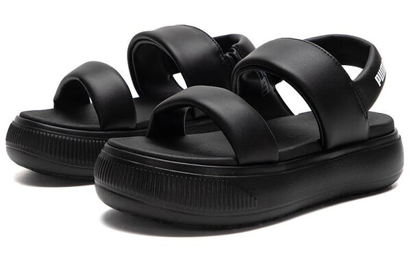 Тапочки mayu puffy slides 'black' Puma, черный — фото 3