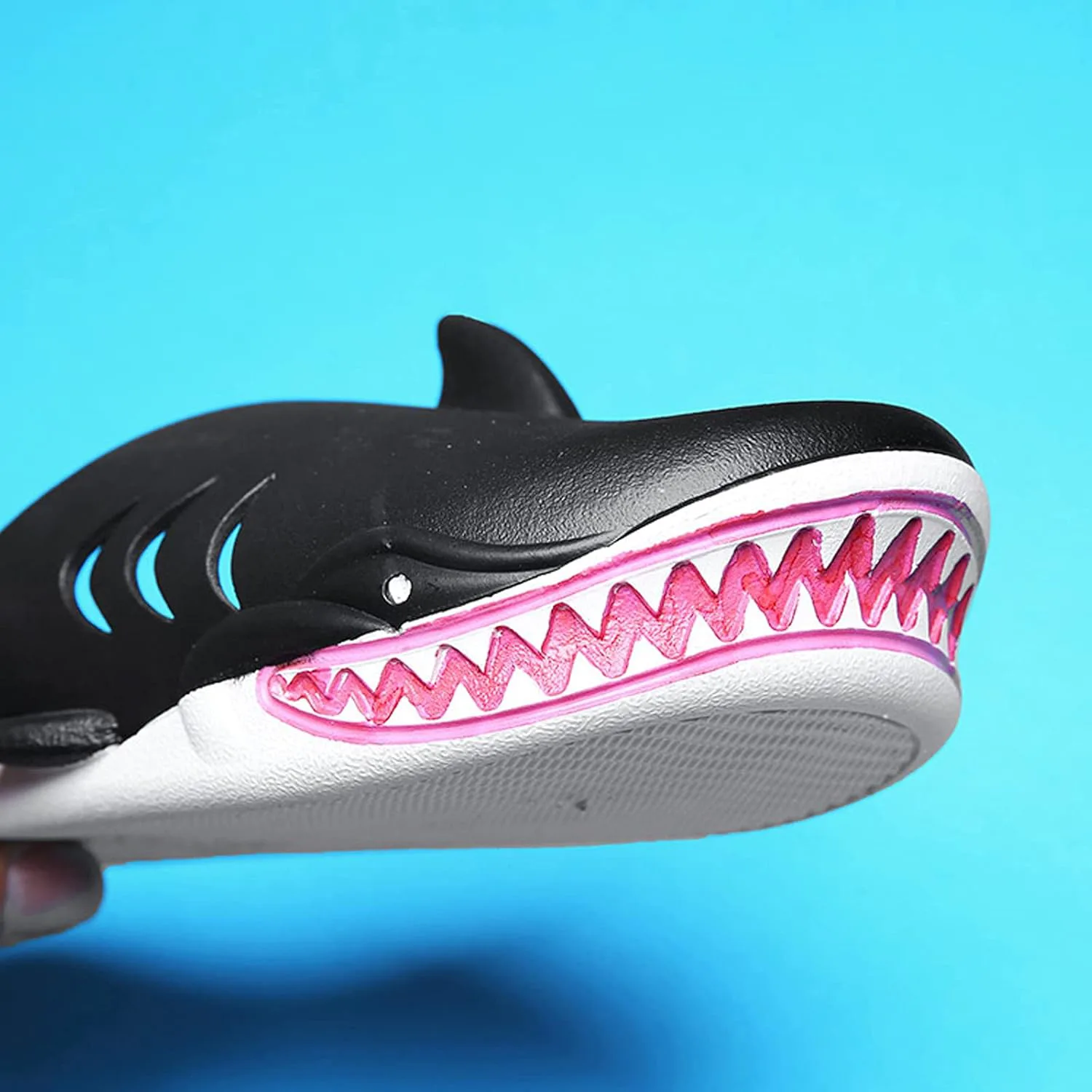 Bathroom Сандалии Funny Shark Slipper Wear Resitant Non-Slip House Slippers Men Teenagers Shark Slipper for ​Outdoor Beach Party Shower Сандалии (Color : White, Size : 44-45(270cm)) SUNESA — фото 2