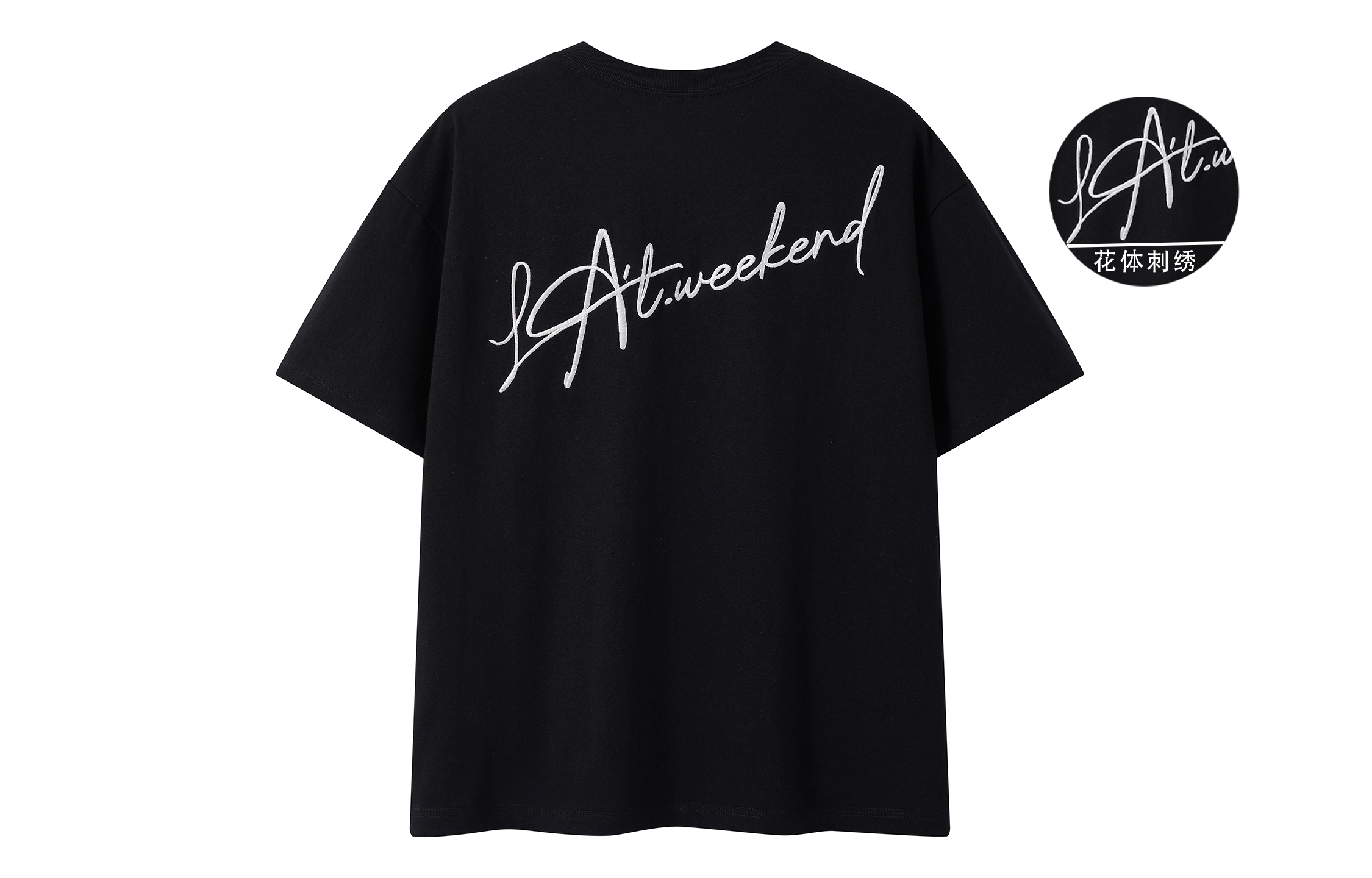 

Футболка унисекс LA'T.WEEKEND, Black Rose Embroidery