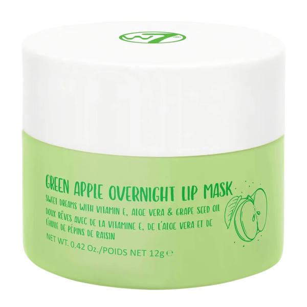 

Маска для губ с зеленым яблоком, 12 г W7 Overnight lip mask
