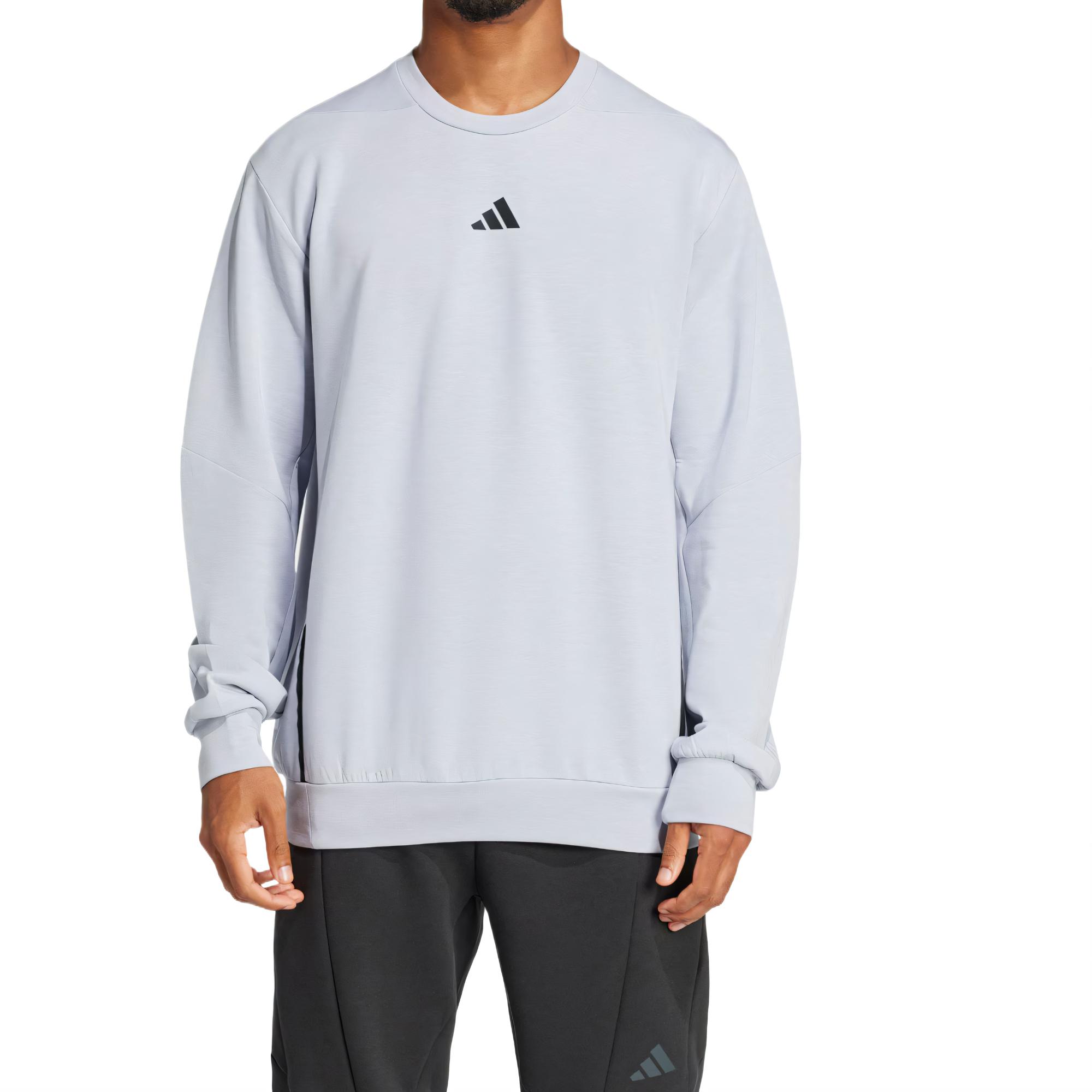 С AdiClub Толстовка для тренировок Designed For Training Crew Adidas, светло-серебристый — фото 4