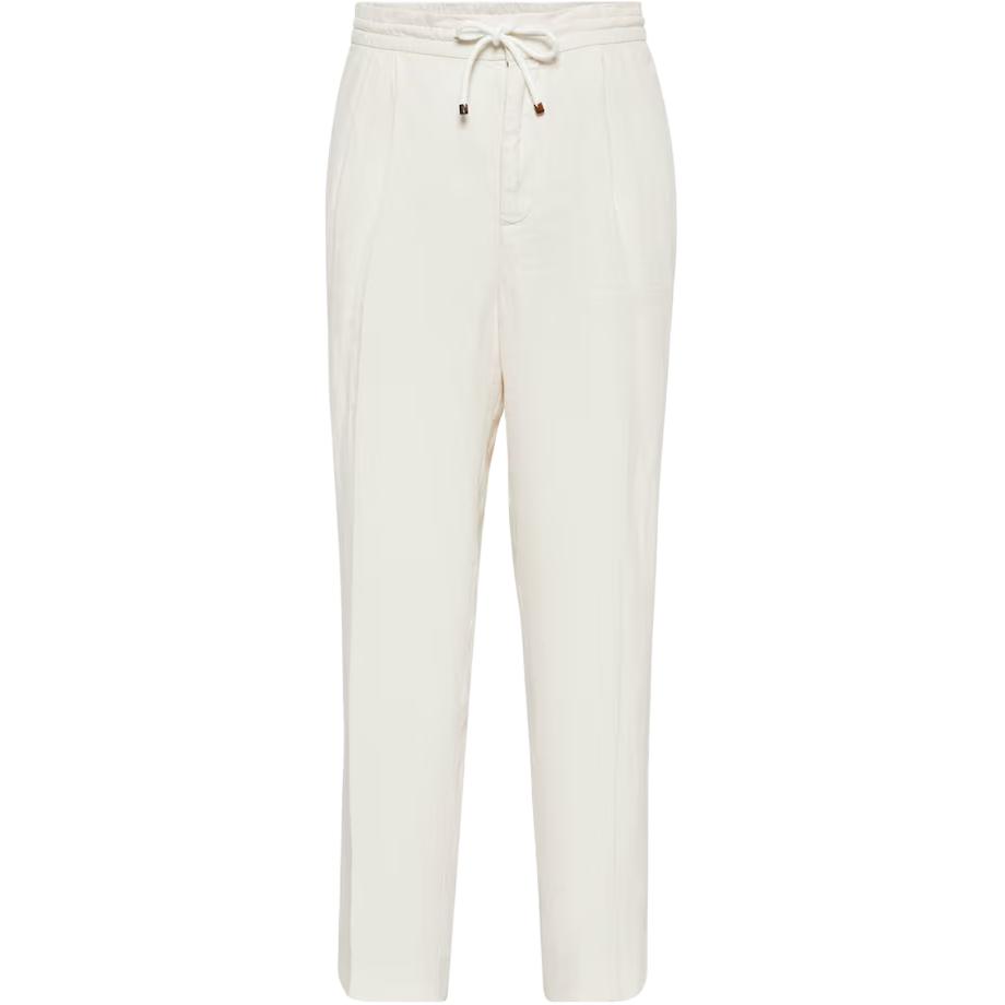 

Льняные брюки Brunello Cucinelli, серо-белый