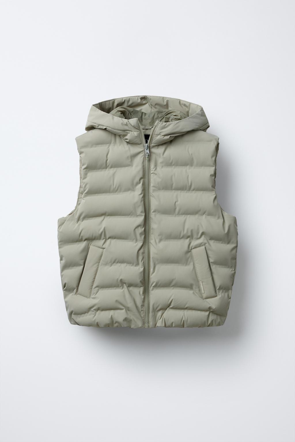 

Мягкий жилет с капюшоном ZARA, цвет Bone