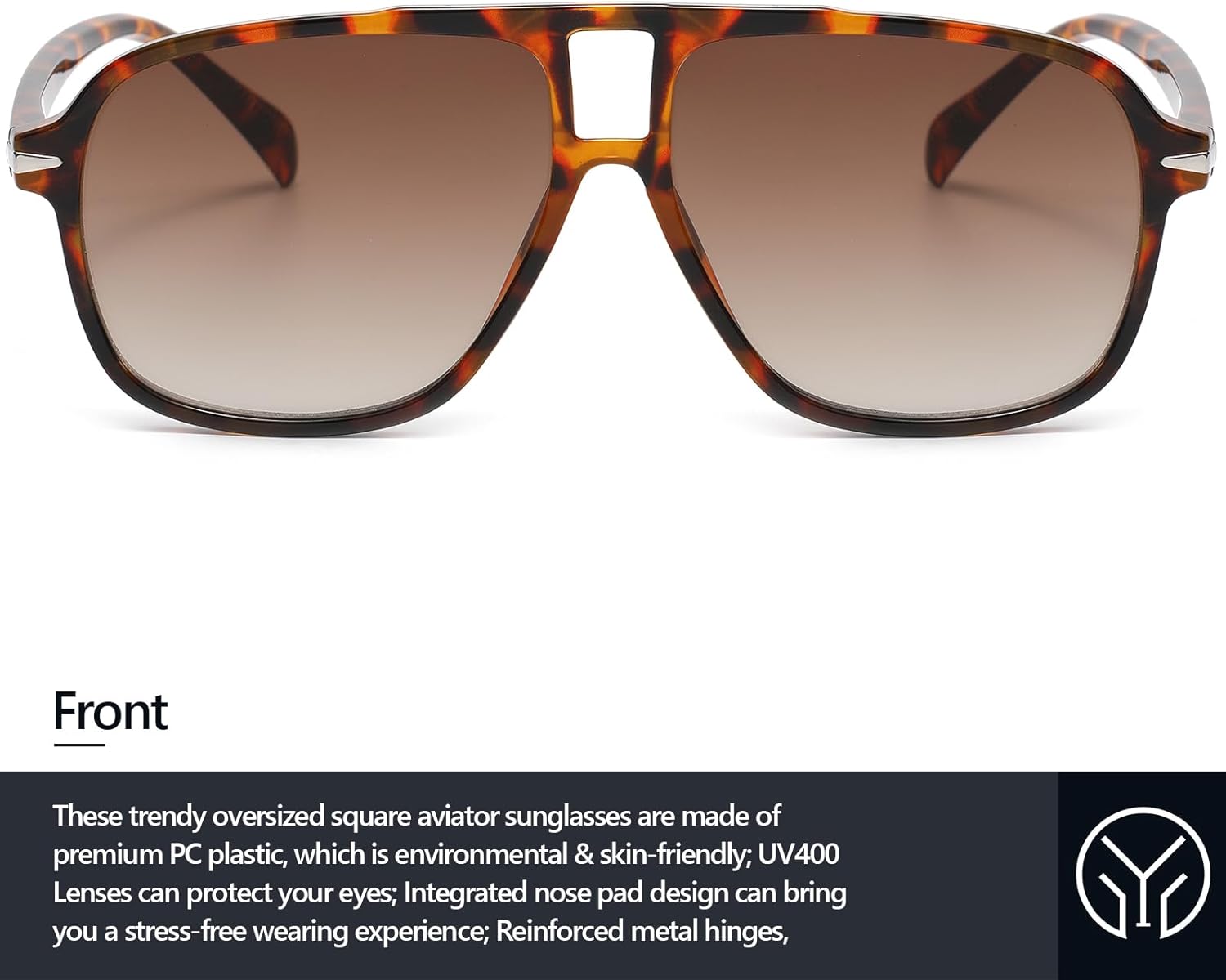 

Ретро-солнцезащитные очки-авиаторы для женщин и мужчин. Модные большие квадратные солнцезащитные очки-авиаторы в стиле 70-х. Винтажные очки YouthMall, A1 Black Tortoise/Brown Gradient