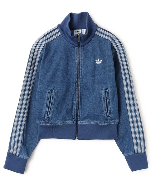 Трек-топ деним Adidas Fire Bird, индиго-синий