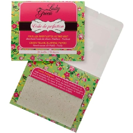 

Voile de Perfection Матирующие салфетки Tea Green 50 листов Lady Green