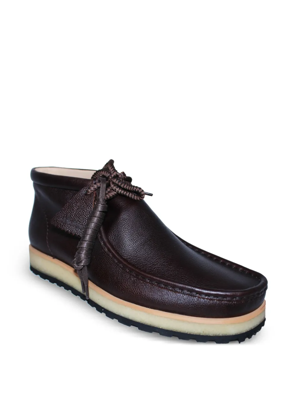 Кожаные ботинки-дезерты на шнуровке Clarks Originals, коричневый — фото 2