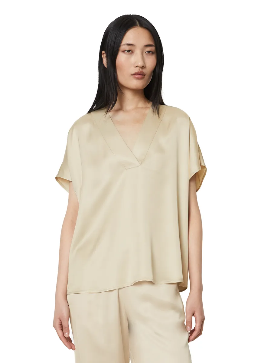 

Marc O'Polo блузка с короткими рукавами "из LENZING ECOVERO", бежевый