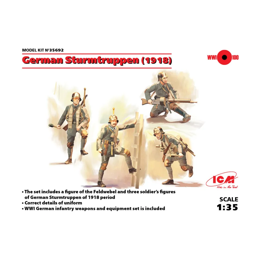 

Немецкие штурмруппы (1918), Military Models 1/35 Scale (ICM)