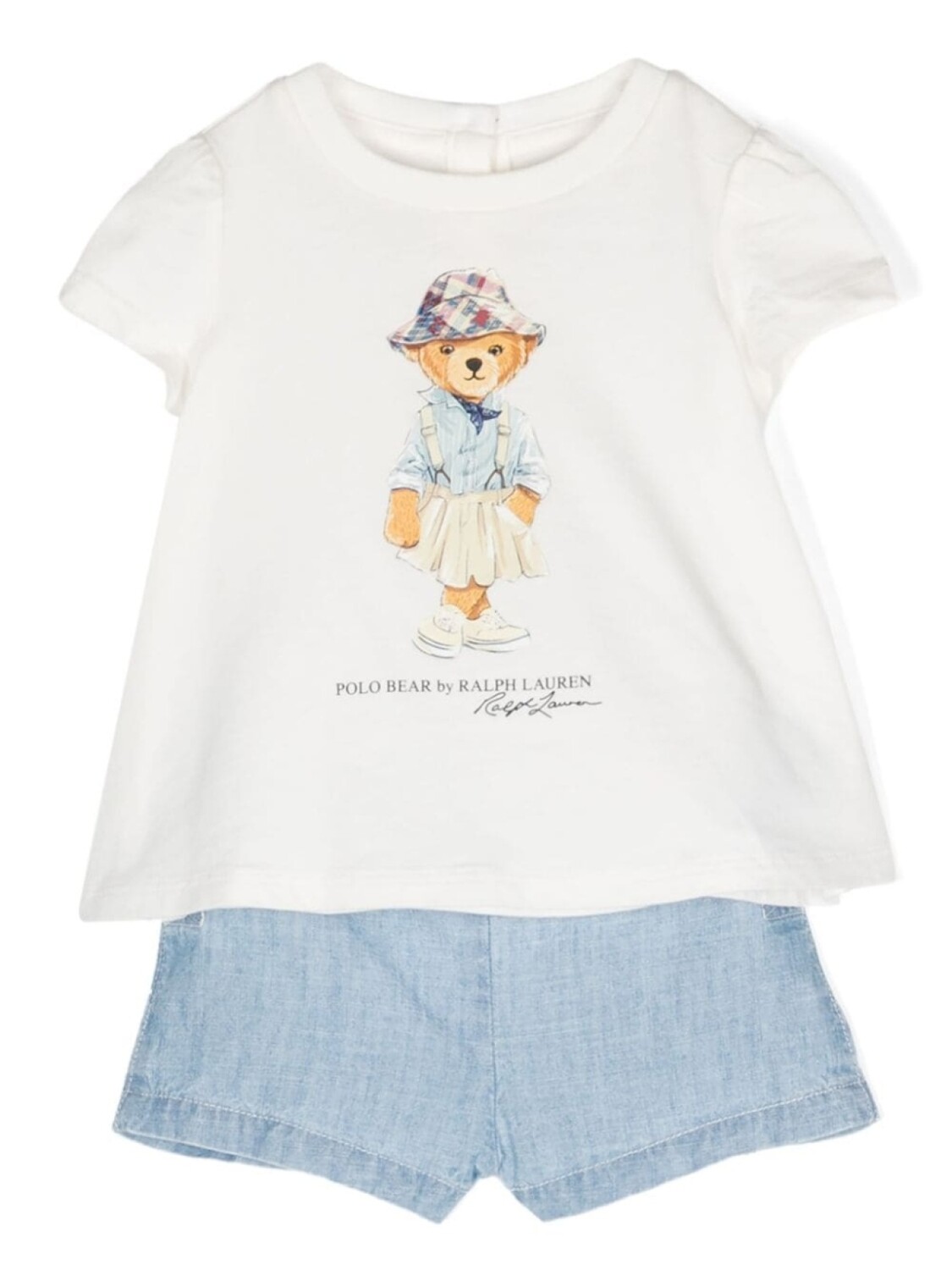 

Ralph Lauren Kids комплект из хлопковых шорт Polo Bear, белый